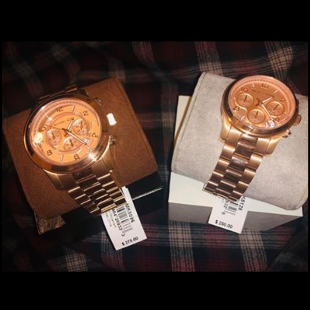 Michael Kors matching his/hers watches.